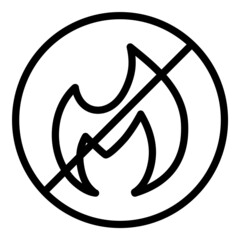 No Fire Flat Icon Isolated On White Background