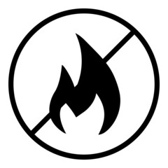 No Fire Flat Icon Isolated On White Background