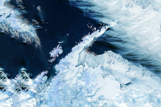 Antarctica from space. Elements of this image furnished by NASA