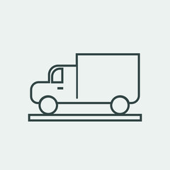 delivery car vector icon illustration sign 