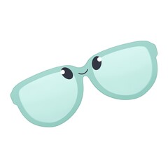 cute summer illustration for kids - glasses