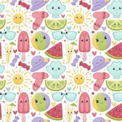 cute summer pattern for kids