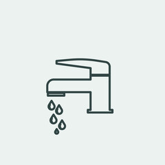 faucet  vector icon illustration sign 