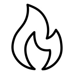 Flame Flat Icon Isolated On White Background