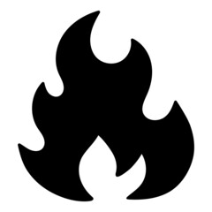 Flame Flat Icon Isolated On White Background