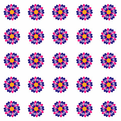 Colored Flowers Pattern