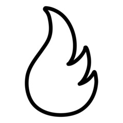 Flame Flat Icon Isolated On White Background