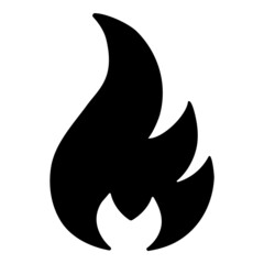 Flame Flat Icon Isolated On White Background