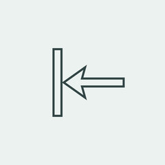 left arrow vector icon illustration sign 