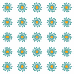 Colored Flowers Pattern