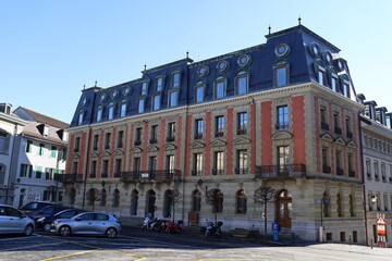 Obraz premium La préfecture du district, vue de l'extérieur, ville de Lausanne, canton de Vaud, Suisse