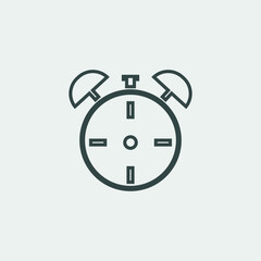 Alarm clock vector icon illustration sign