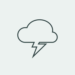 Thunder vector icon illustration sign