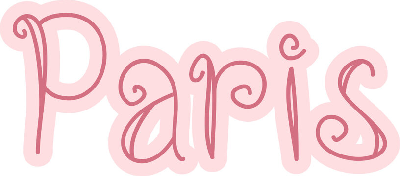 Paris word art