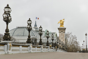 Fototapeta na wymiar Bridge Alexanrde III in Paris