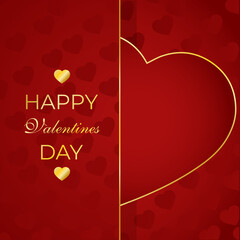 valentines day card with heart