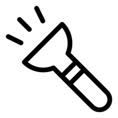Flashlight Flat Icon Isolated On White Background