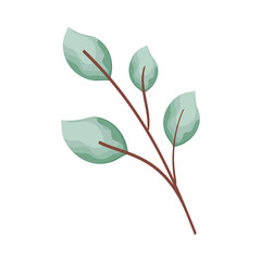 Obraz premium branch with leafs watercolour