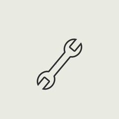 Spanner vector icon illustration sign