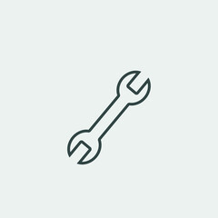 Spanner vector icon illustration sign