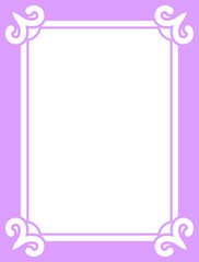 Pink border frame board. Vector background. Simple rectangular billboard, plaque, signboard or label 