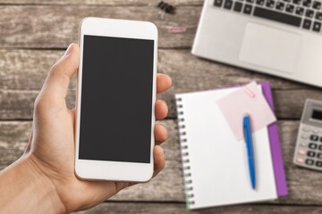 Cryptocurrency FTM token. Blank screen smartphone