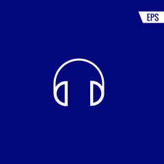 Headphones vector icon illustration sign