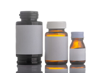 bottle of medicine no label