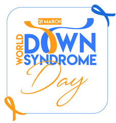 21 march World Down Syndrome Day, vector
