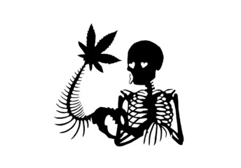 skeleton mermaid marijuana