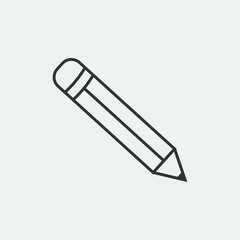 Fototapeta premium Pencil vector icon illustration sign