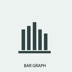 Graph vector icon illustration sign
