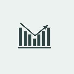 Chart vector icon illustration sign