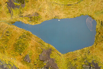 The Old Man of Storr drone view on Scotland’s Isle of Skye, Scotland