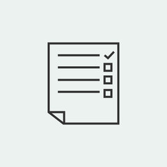 Check list vector icon illustration sign