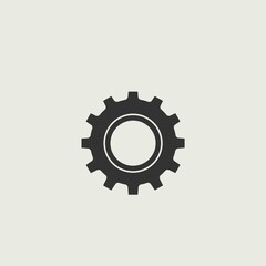 Gear_settings vector icon illustration sign