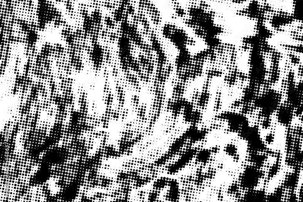 Poster halftone grunge texture. bg abstract pattern. modern dot design for prints. black geometric dots iso