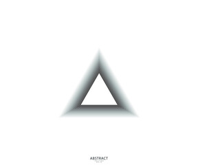 Triangle line vector. Pyramid line art. Geometric shape. Logo sign design