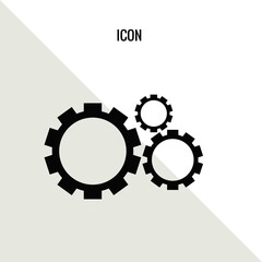 Settings gear vector icon illustration sign