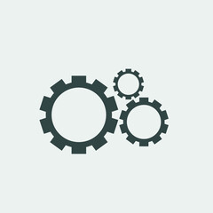 Settings gear vector icon illustration sign