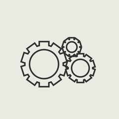 Settings gear vector icon illustration sign