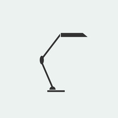 Table lamp vector icon illustration sign