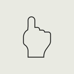 Touch hand vector icon illustration sign