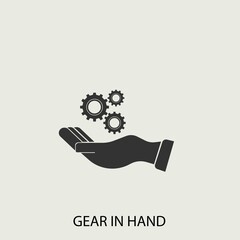 Gear_settings vector icon illustration sign