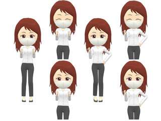 [Rejoice A] Woman shirts wavy hair front