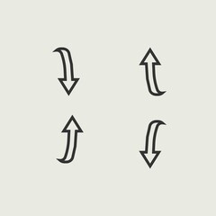 arrow set vector icon illustration sign 