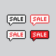 pixel sale  icon vector Chat symbol 