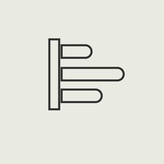 Graph vector icon illustration sign