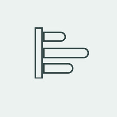 Graph vector icon illustration sign
