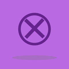 Cancel sign vector icon illustration sign